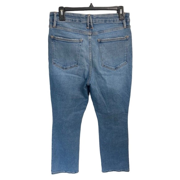 Good American Straight Leg High Rise Jeans Size 8/29 Distressed Destroyed - Picture 3 of 4